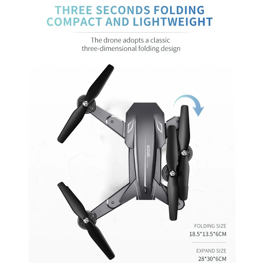 Visuo XS816 RC Drone with 50 Times Zoom WiFi FPV 4K /720P Dual Camera Optical Flow Quadcopter Foldable Selfie Dron VS SG106 M70