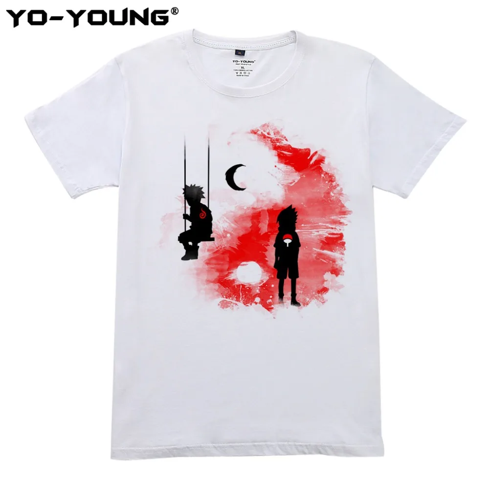 Мужские футболки Аниме Итачи Учиха из “Наруто” команда 7 цифровая печать 100% 180 gsm