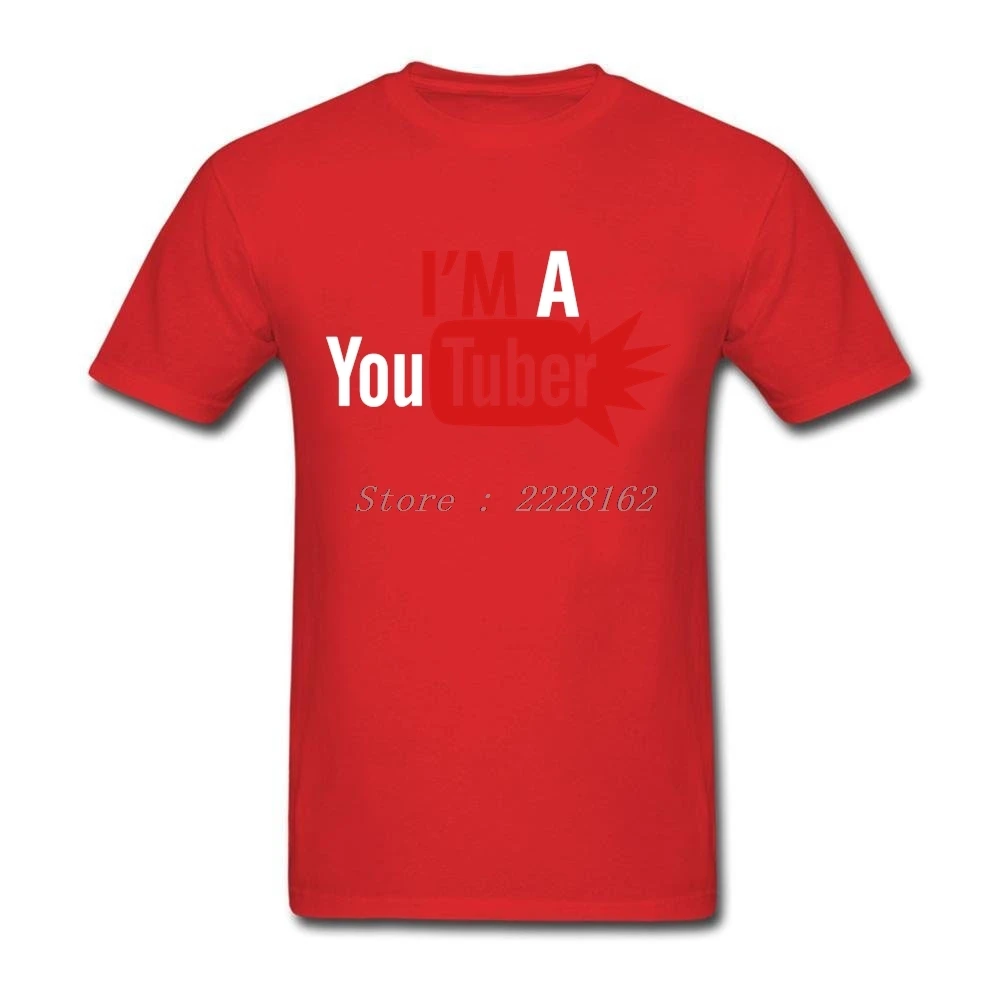 Customized T-shirt for Men Dad Mens Shirt I Am Youtuber Oversize Hipster Quilt Casual Costumes Summer 100% Cotton Print | Мужская одежда