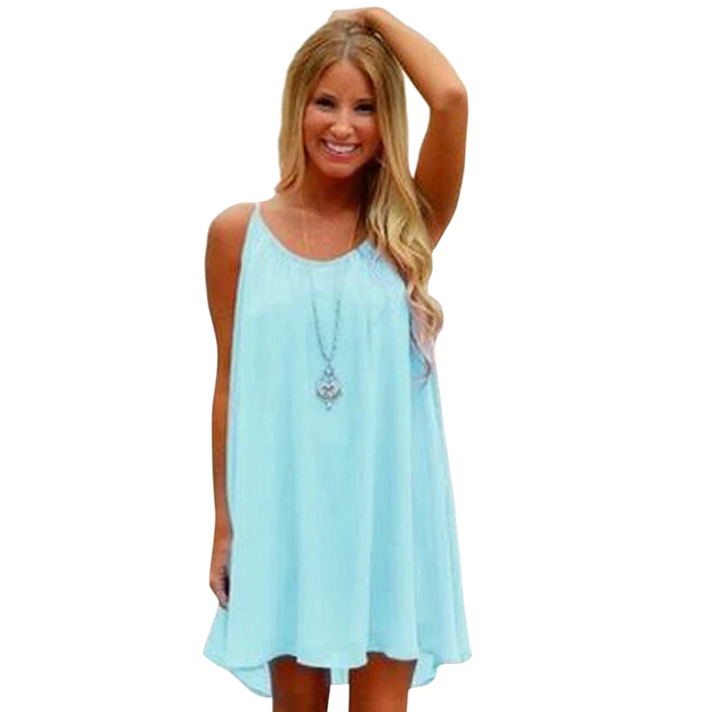 2018 новые конфеты Цвета модные женские туфли без рукавов с круглым вырезом платье