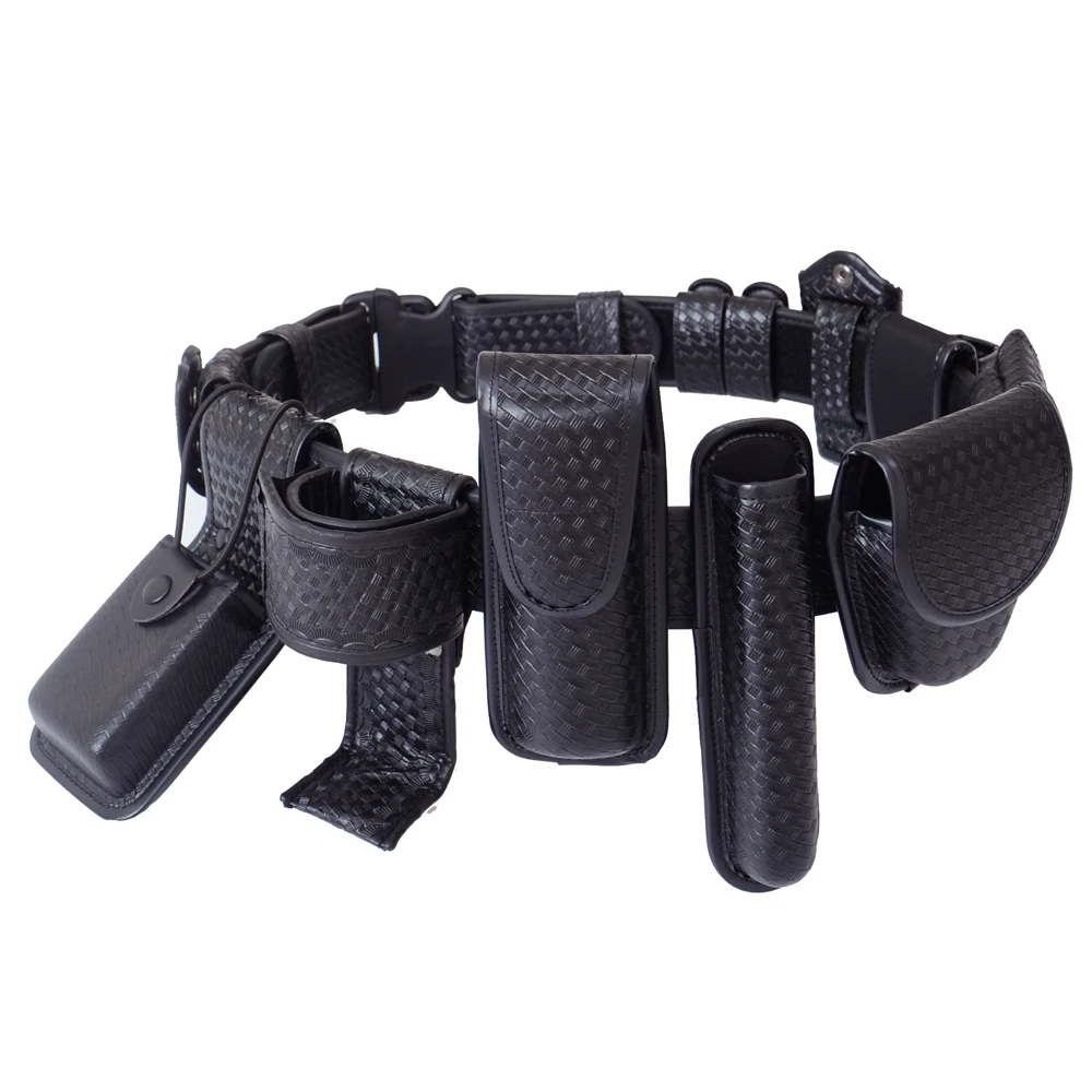 Police Duty Belt Kit Multifunctional Duty Belt Rig Kit Tactical Military Training Polices Guard Duty Belt Kit includes Pouches