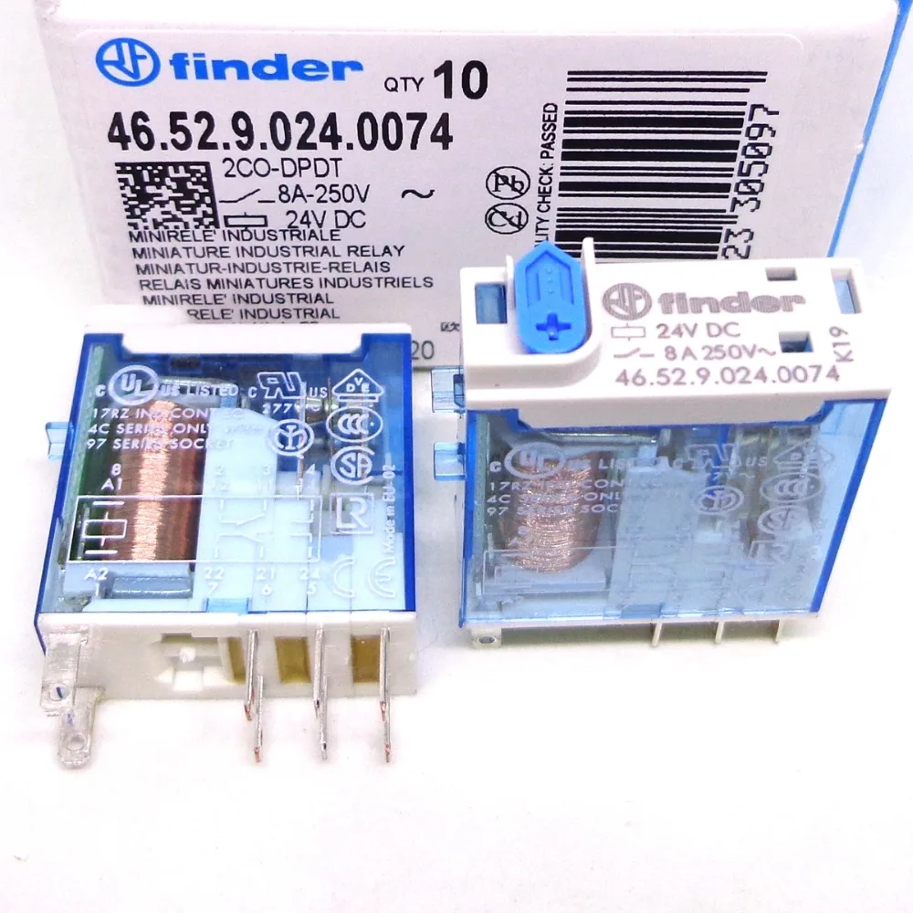 

5PCS FINDER RELAY 46.52.9.024.0074 24VDC 8A finder relay Brand new and original
