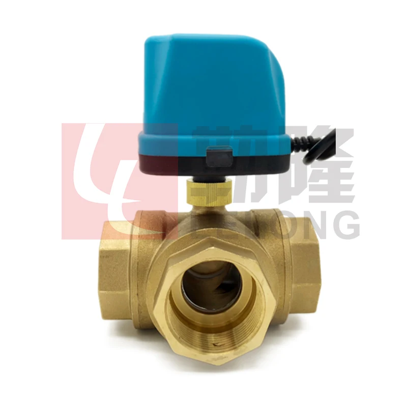 Нормально закрытый тип Электрический моторизованный шаровой клапан 2way 3way резьба