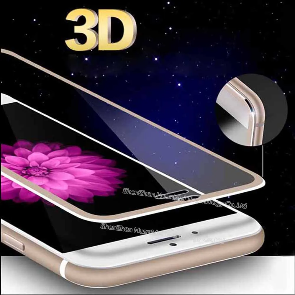 3D изогнутое 9H полное покрытие закаленное стекло для iPhone 6 6s край из титанового