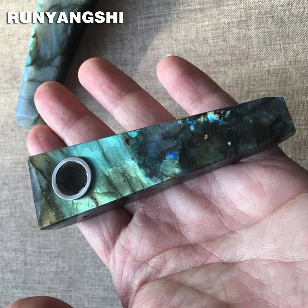 Удлиненная каменная курительная трубка натуральные камни и минералы с фильтром 1