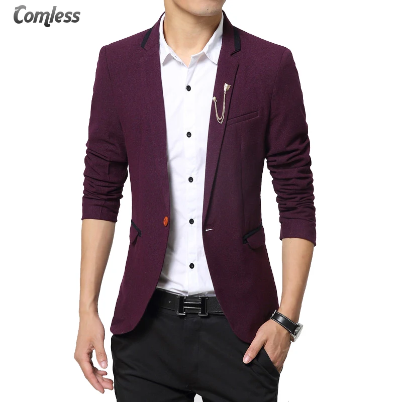 2017 Весна Для мужчин S блейзер из массива бутик Костюмы для высокое качество