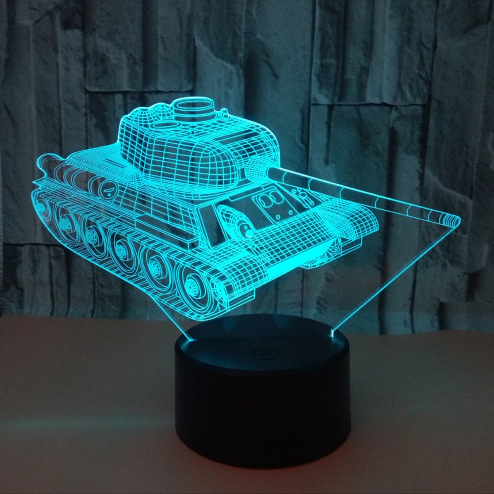 Дистанционное сенсорное управление 3D светодиодные ночные светильники 7 видов