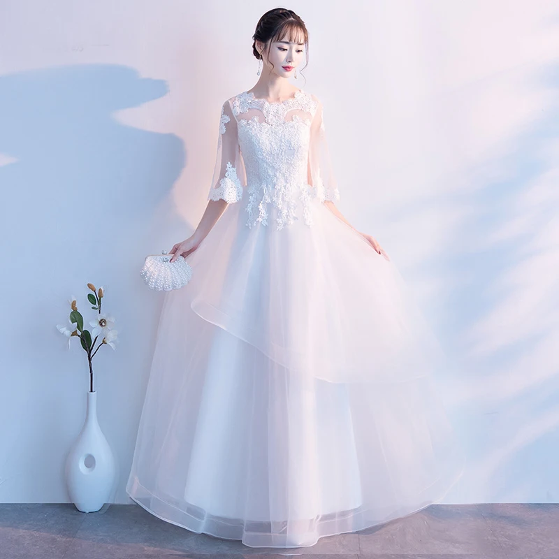 Белое Женское платье для свадебной вечеринки роскошное Элегантное Длинное Ципао