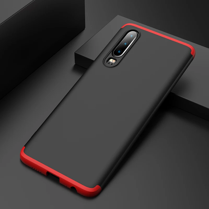 360 полная защита чехол для Huawei P30 Pro Coque роскошный 3 в 1 Жесткий ПК противоударный P 30