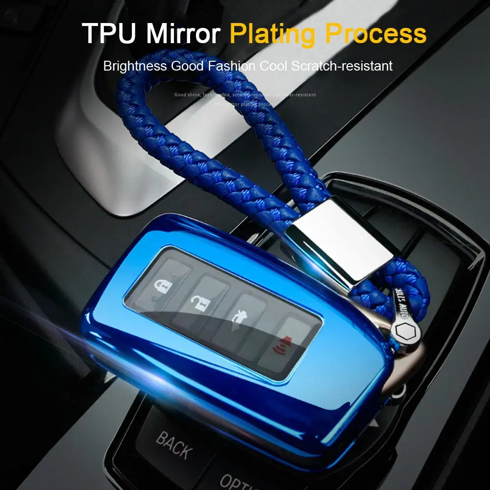 Blue-Weaving ТПУ ключи чехол сумка для Lexus ES GS NX GX RX LX RC RS F 200 240 250 270 300 350 450 брелок для ключей авто части - Color Name: Blue-Weaving