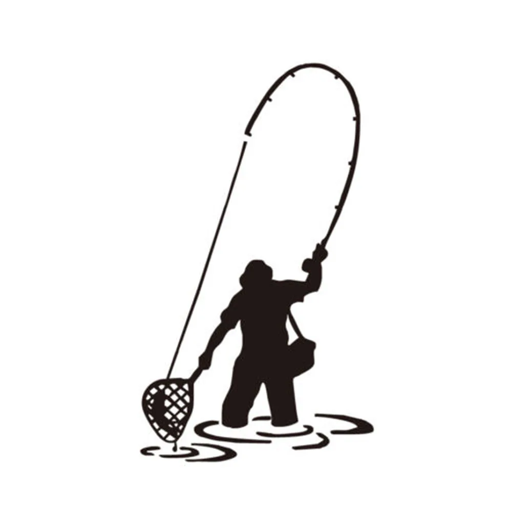 

Fly Fishing Fisherman Squid Car Sticker Laptop Vinyl Car Sticker Decorative Decal Fittings