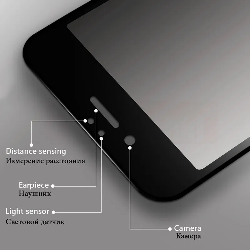 5D изогнутое полное покрытие из закаленного стекла для iphone 6 7 Plus, Защитное стекло для экрана для iphone 7 8 Plus X, защитная пленка