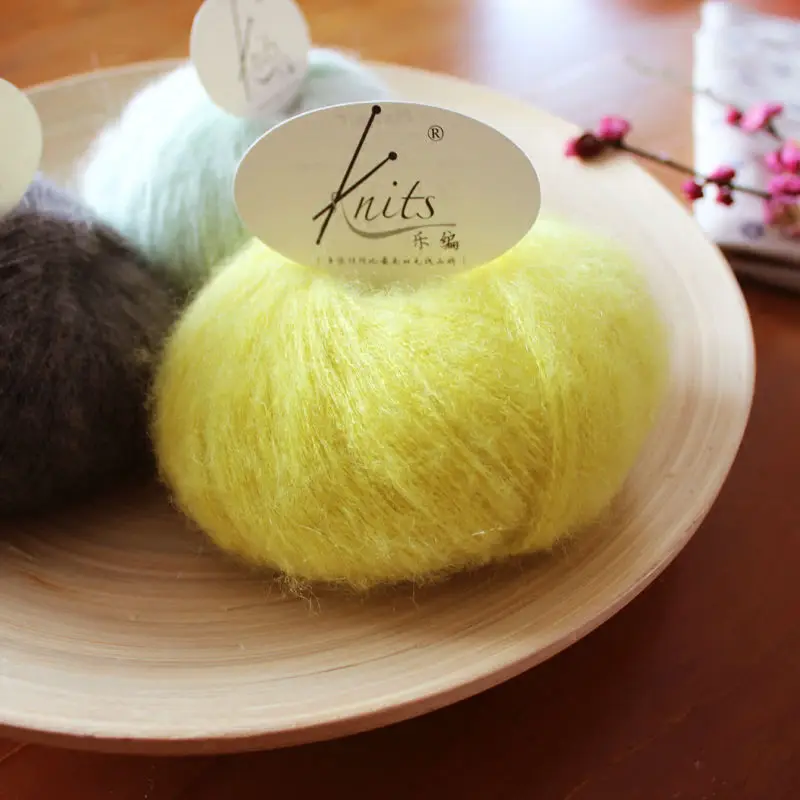 25 г/шар ручной работы супер Мягкая мохер пряжа акриловая Тонкая Вязаная Шаль | Дом