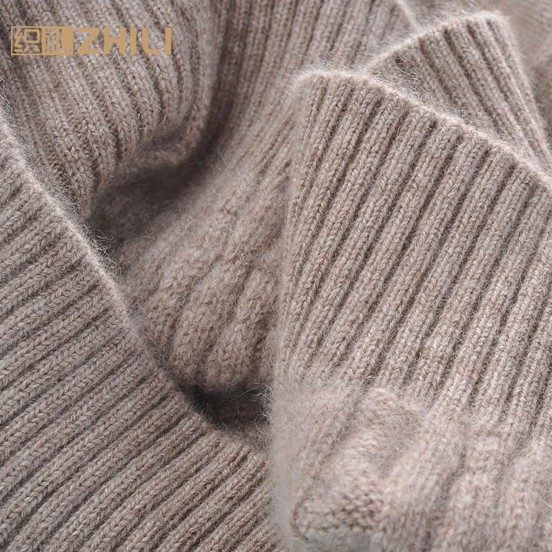 Свитер женский кашемировый теплый с высоким воротом зима 100% | Женская одежда