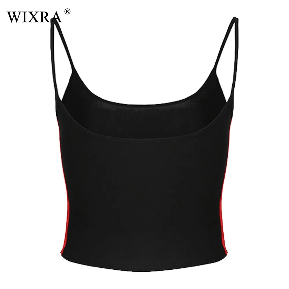 Женский топ с полосками по бокам Wixra повседневный короткий в полоску лето 2018 |