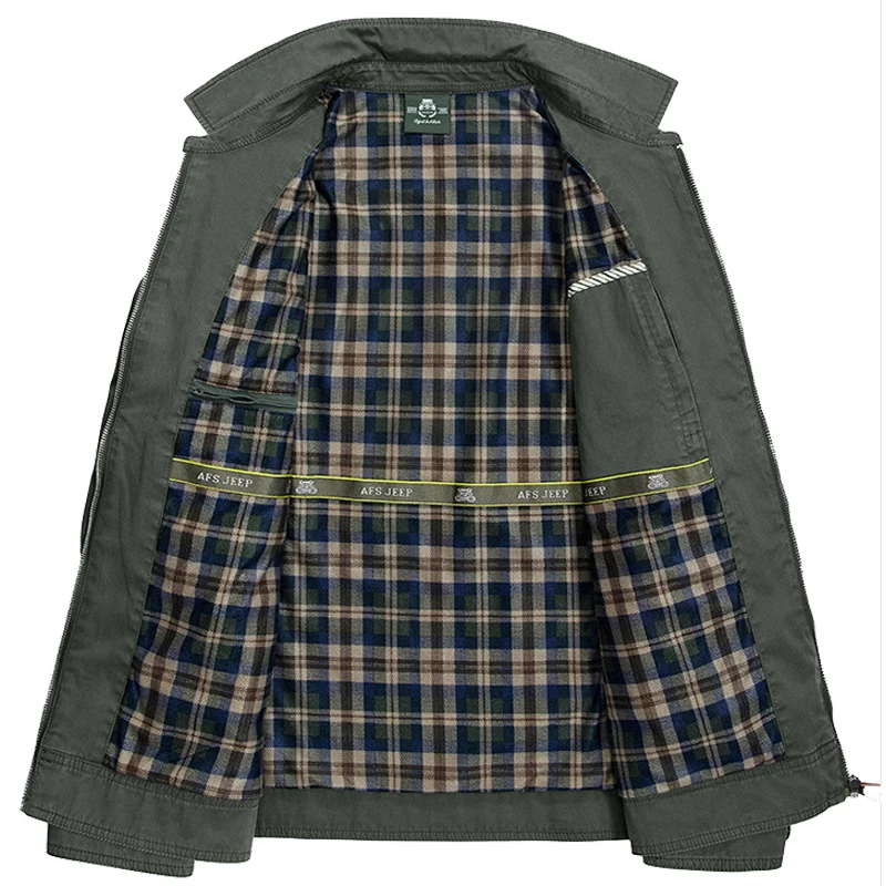 2017 AFS джип Для мужчин Цвет с лацканами одежда длинным рукавом Топ весной новый