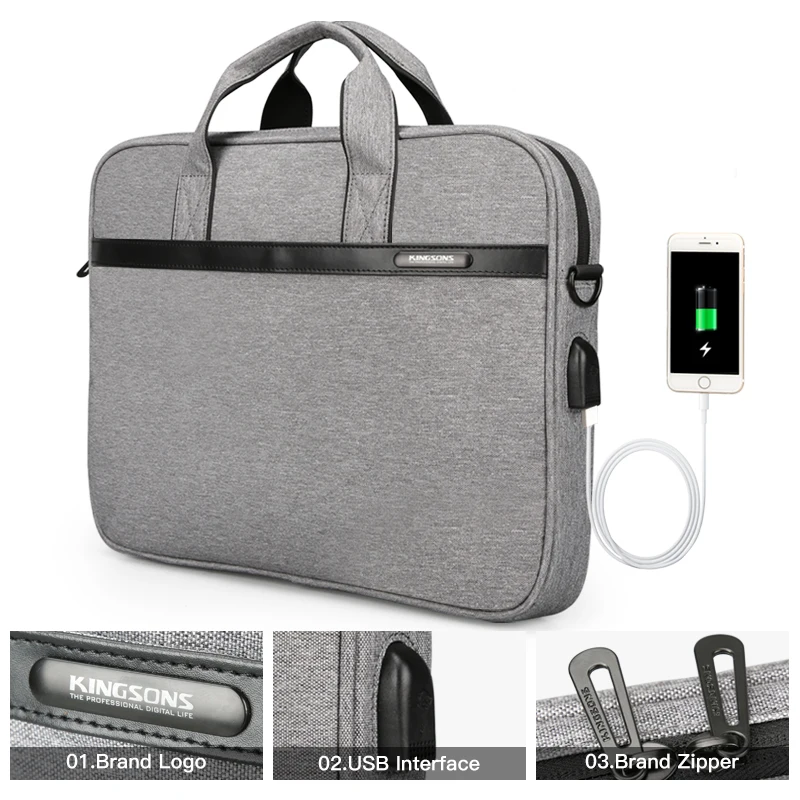 Kingsons 15 ''сумка для ноутбука на плечо Офисная сумка портфели деловая дорожная