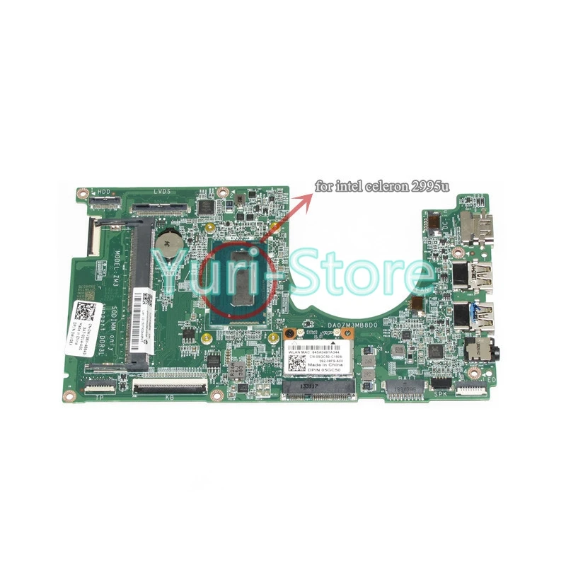Материнская плата NOKOTION DA0ZM3MB8D0 для ноутбука Dell Inspiron 3000 11 3137 ноутбук WVG6X 0WVG6X 2995U 1 4