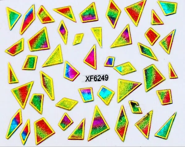 Новые Модные Цветные 3D Наклейки для ногтей с лазерным небом наклейки красивые