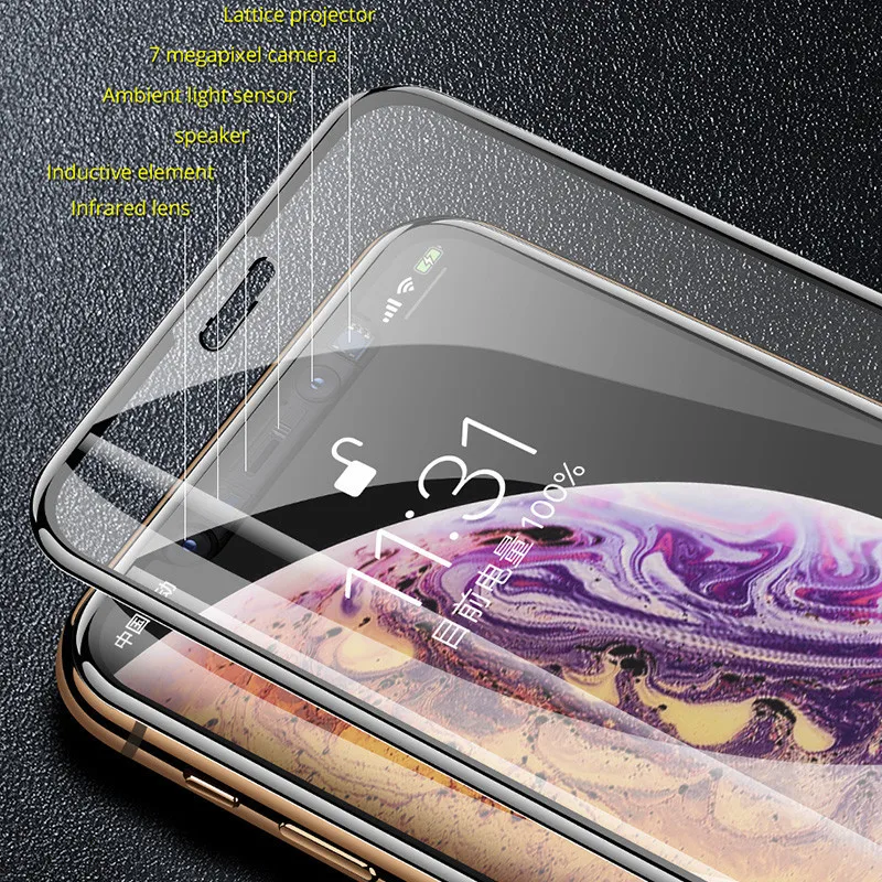 2 шт 20D Защитное стекло для iPhone 7 8 X XS 6 6S Защита экрана полное покрытие защитная