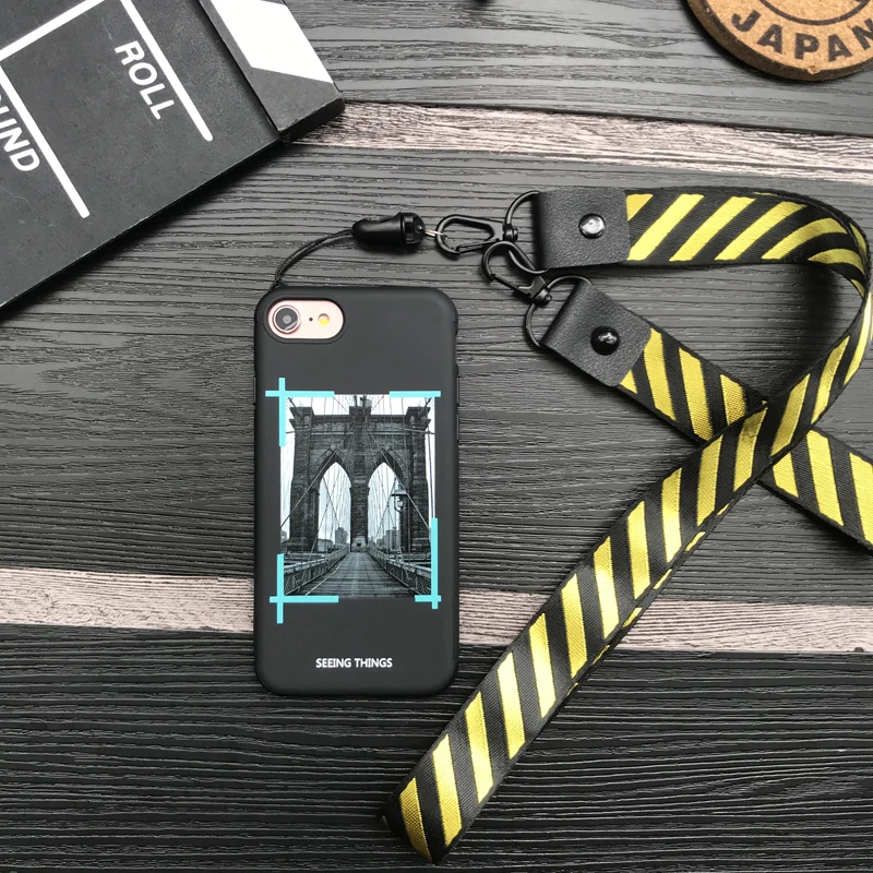 Горячая Распродажа, чехол в полоску для iphone 6 S 7 7plus 8 8plus X 10 XR XS MAX, Белый Классический чехол для телефона с рисунком и ремешком