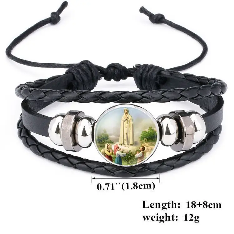 Кожаный браслет с рисунком из мультфильма Иисус Христос аксессуары для