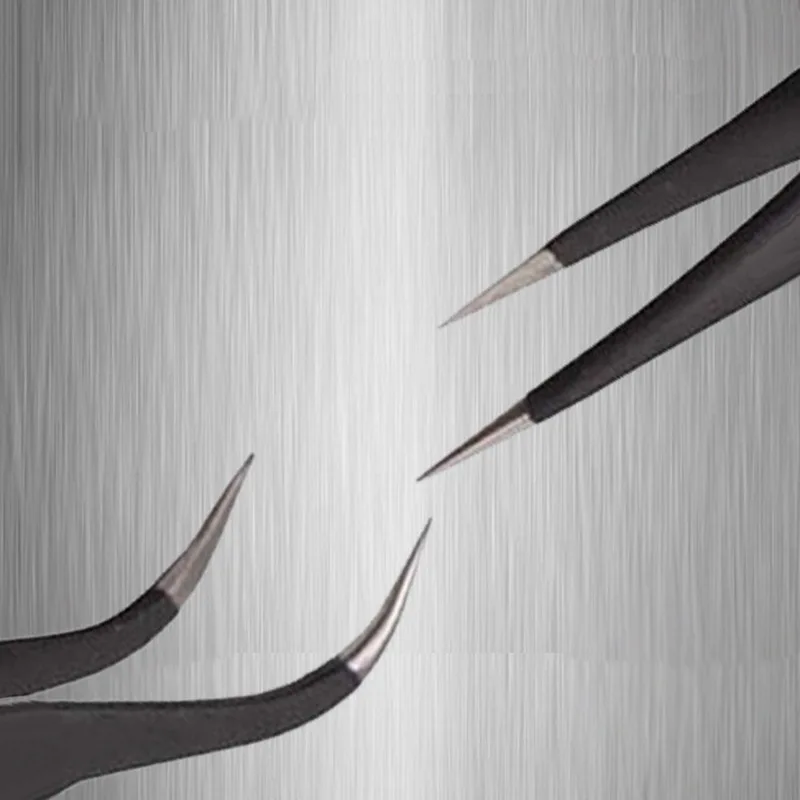 Черный инструмент для наращивания ресниц пинцет Макияж 2 шт./партия Пинцет ногти