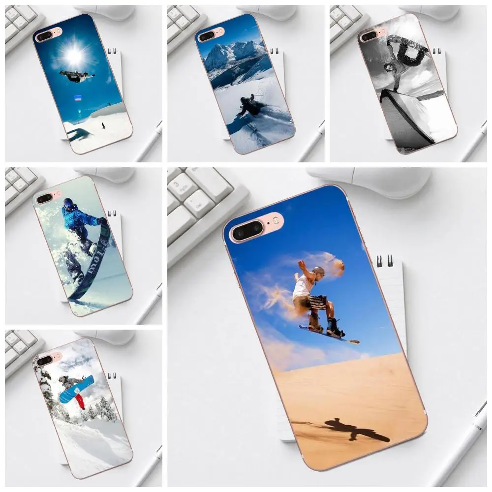 Soft TPU Phone Cases Enjoy Snow Or Die Ski Snowboard For Galaxy Alpha Core Prime Note 4 5 8 S3 S4 S5 S6 S7 S8 S9 mini edge Plus | Мобильные