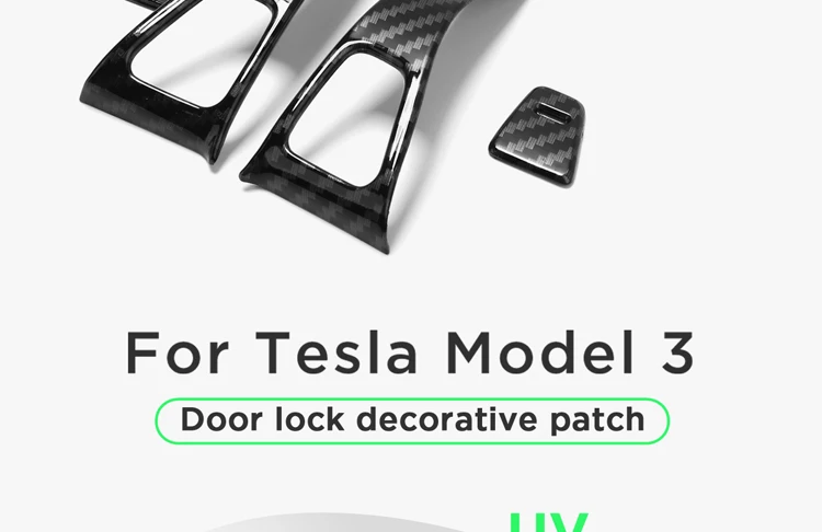 LUCKEASY для Tesla модель 3- Автомобильный Дверной замок декоративные/окна кнопки изменение ABS патч 14 шт./компл