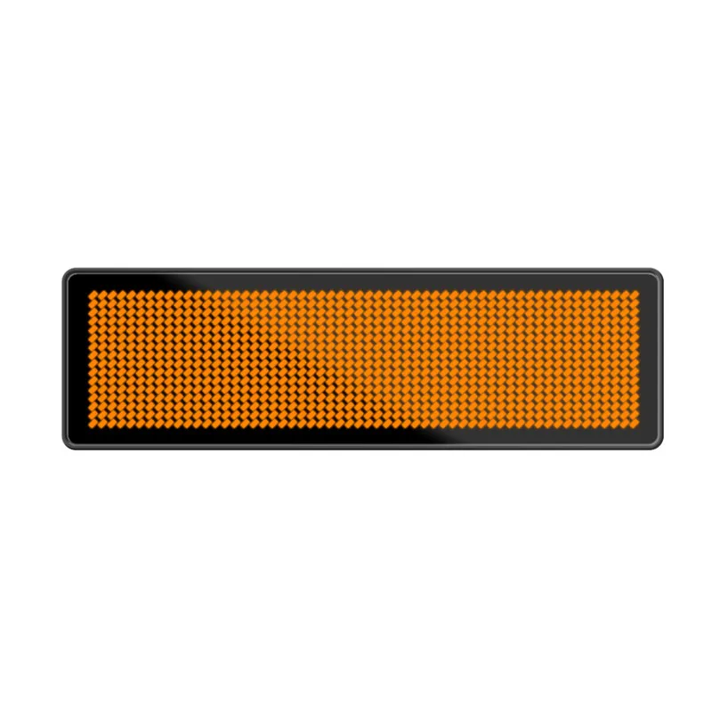 Оранжевый 7 Colors Programmable Mini LED Digital Rechargeable Scrolling Name Message Tag Sign Adjustable 4 levels Brightness Chest Card - Цвет: Оранжевый