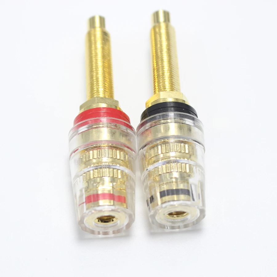 2 шт./лот латунный Хрустальный зажим для резьбы Усилитель Аудио динамика 4 мм