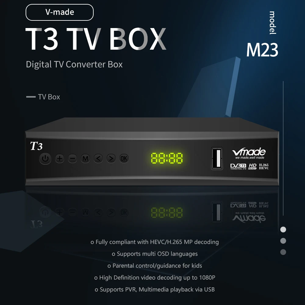 HD 1080p ТВ тюнер DVB T2 tv box Встроенный Scart наземный приемник декодер Dvb t3 поддержка youtube