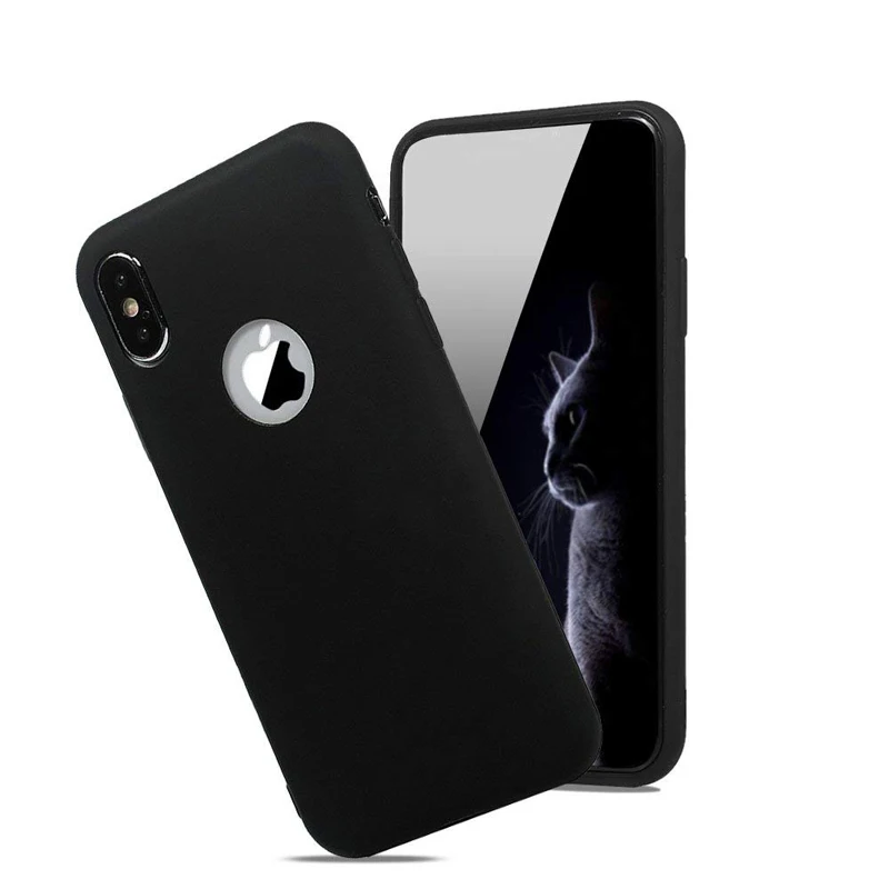 Модный мягкий силиконовый леденец, Пудинг чехол для iPhone 5 5S SE X 10 Ten 8 7 6 6S Plus 8Plus чехол гибкий гелевый защитный чехол для телефона - Цвет: Black