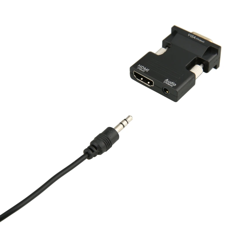 Универсальный HDMI Женский к VGA Мужской конвертер с 3 5 мм аудио кабель Поддержка 1080P