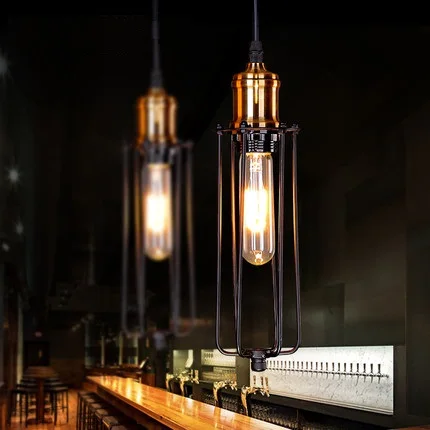 

American Loft Style Iron Droplight Industrial Edison Vintage Pendant Lamp Dining Room RH Hanging Light Fixtures Indoor Lighting