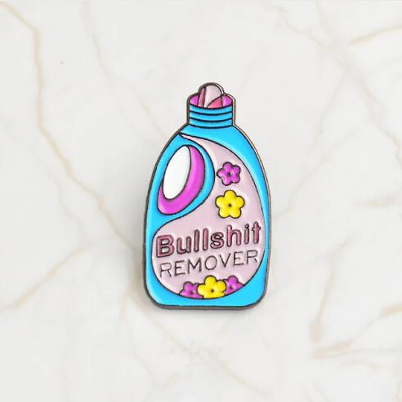 XZ345-1 Модный мультфильм "фигня для удаления Fuckboi Repellent" мусорная очистка Deworming эмаль броши ковбой пальто нагрудные булавки ювелирные изделия - Окраска металла: XZ345-1