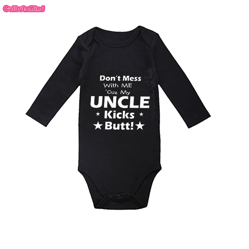 Culbutomind My Uncle Kicks Butt/милый детский комбинезон с длинными рукавами из органического
