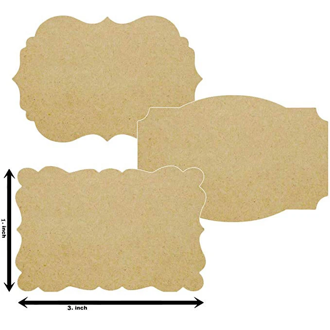 

100pcs 1*3inch DIY Kraft paper Stickers for party favor personalized labels for Jars, Logo Stickers, Gift Tags wedding favors