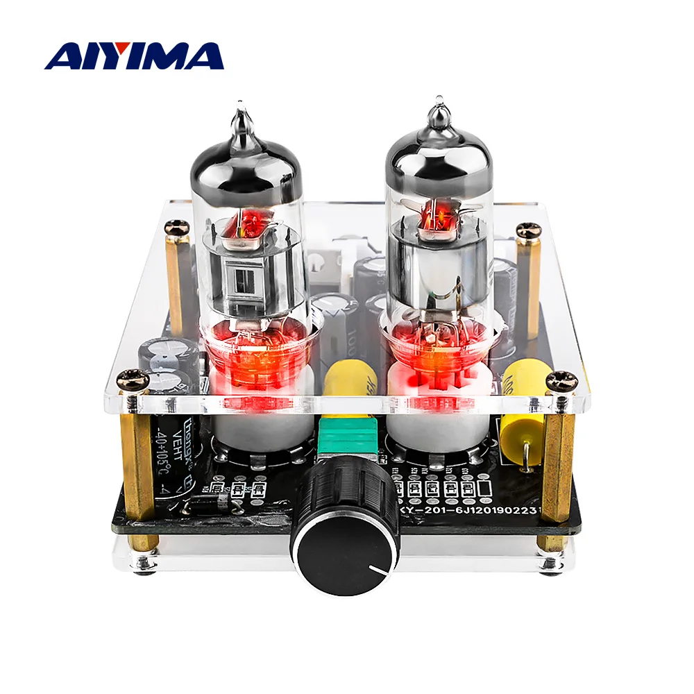 AIYIMA Audio 6J3 Tube Preamplifier HIFI Stereo Preamp Bile Buffer AMP Speaker Power Amplifier Home Theater DIY |