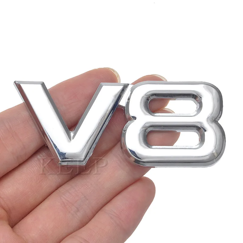 3D металлический логотип Автомобильная наклейка эмблема для V8 Mercedes BMW Audi VW Ford Focus