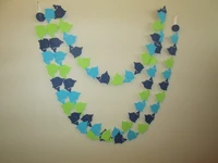 whales paper garland whale theme whale banner ahoy paper garlandlime aqua whales nautical showers baby showers banner
