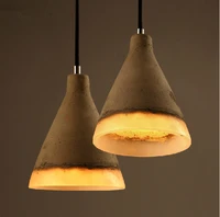 modern cement resin pendant lamp kitchen dining bar pub hanging light interior art deco lighting
