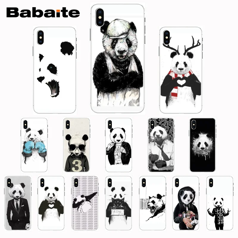 Babaite крутая панда новинка чехлы для телефона чехол iPhone X XS XR XSMax 6 6S 7 7plus 8 8Plus Xs 5 5s 5c