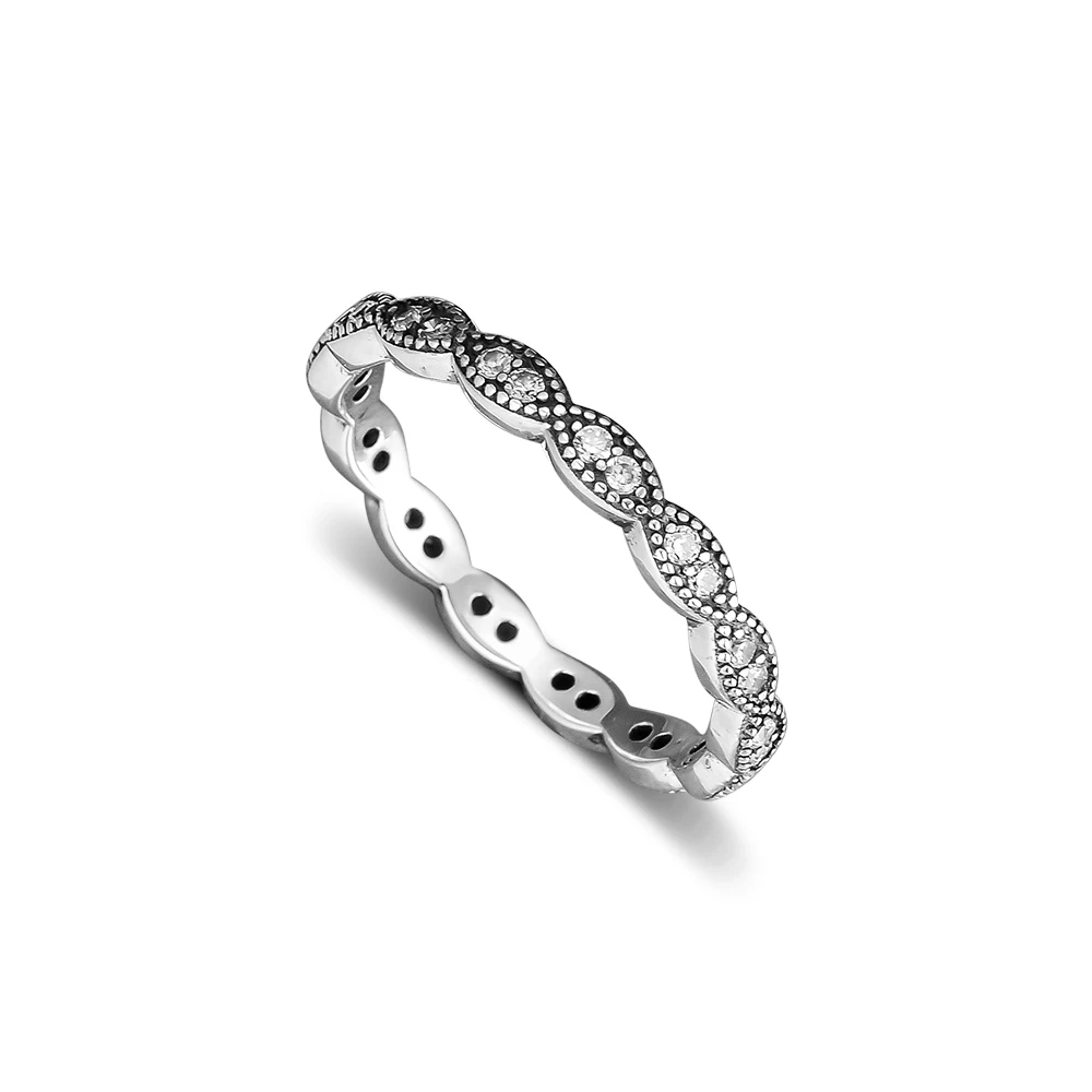925 Sterling Silver Original Rings for Women anillos Sparkling Leaves Ring with Clear CZ Female Jewelry Wholesale | Украшения и