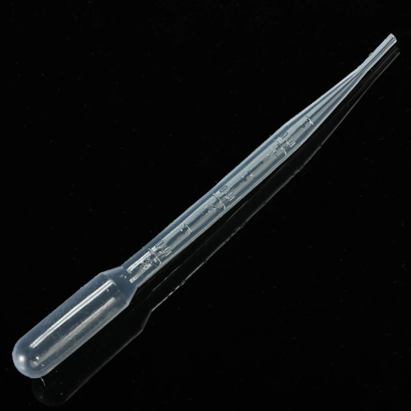 

100PCS/pack Transparent Pipettes Disposable Safe Plastic Eye Dropper Transfer Graduated Pipettes 3ML for Lab Experiment Supplies