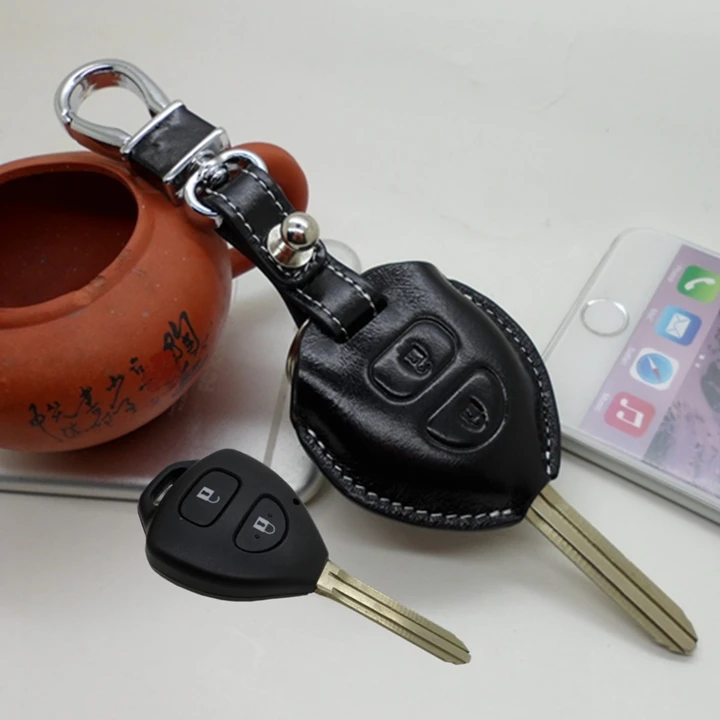 

Держатель для ключей из натуральной кожи для Toyota Corolla Rav4 Yaris Land Cruiser Prado 2700 аксессуары для ключей