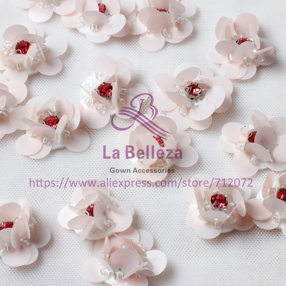 La Belleza 5 цветов Жемчуг/Стразы 3D цветы 2 см диаметр 20 шт./лот