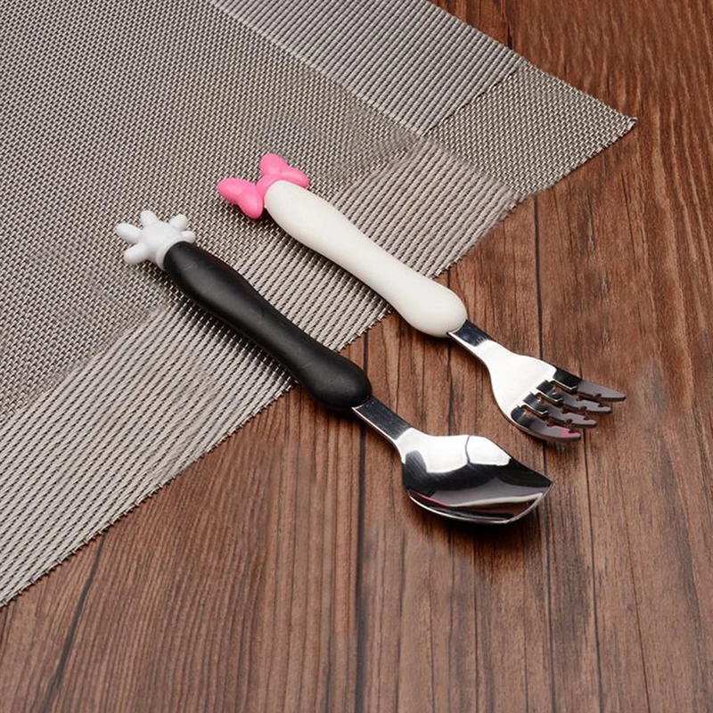 

Новый милый набор вилок для самокормления для детей, детская посуда, высококачественный кухонный аксессуар из нержавеющей стали #232825