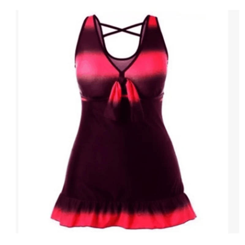 Женский купальник-бикини Танкини с шортами большие размеры пляжная одежда S-5XL |