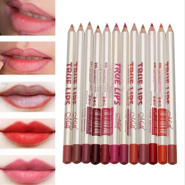 12 шт./компл. Профессиональный матовый карандаш для губ водостойкие карандаши